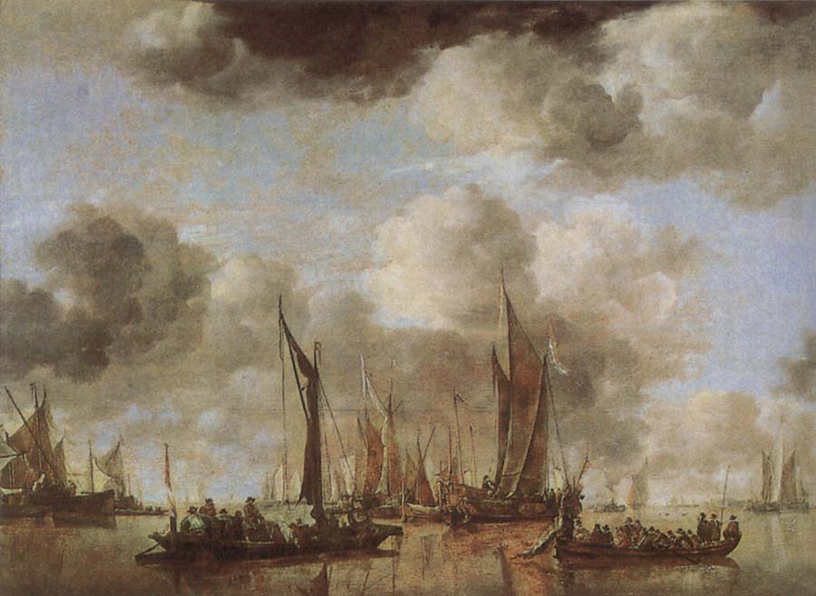 A Shipping Scene with Dutch Yacht